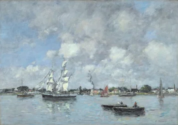 Bordeaux, barcos no Garonne, 1876